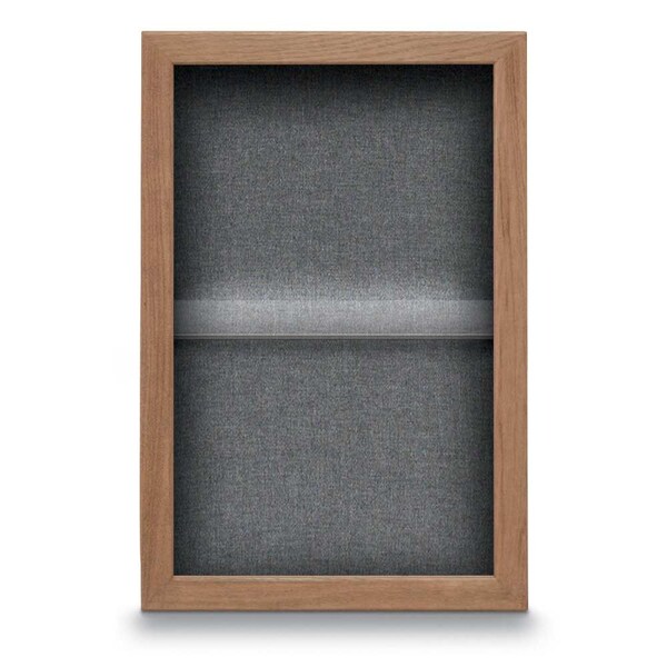 Indoor Enclosed Combo Board, 48"x36", Black Frame/Black Porc & Pearl